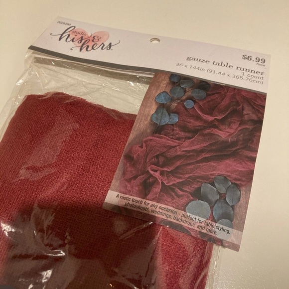 Gauze Table Runner Set Of 6 - Picture 6 of 6